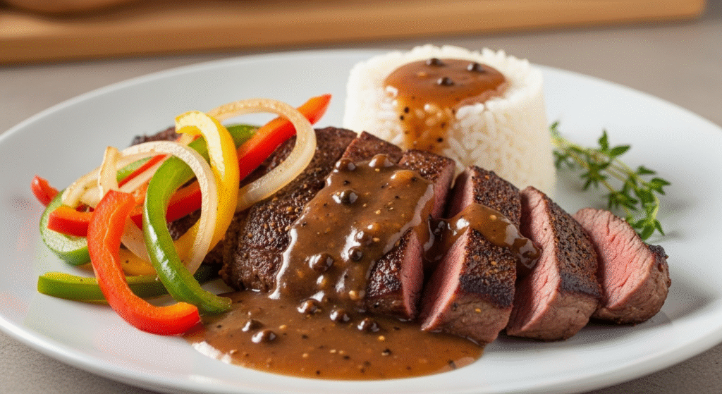 Pepper Steak Recipe with Gravy
