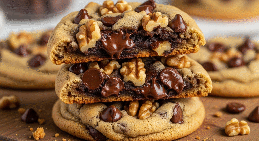 Chewy Chocolate Chip Walnut Cookies