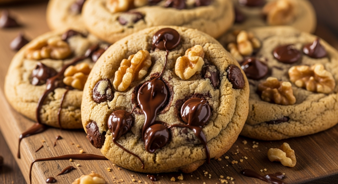 Chewy Chocolate Chip Walnut Cookies