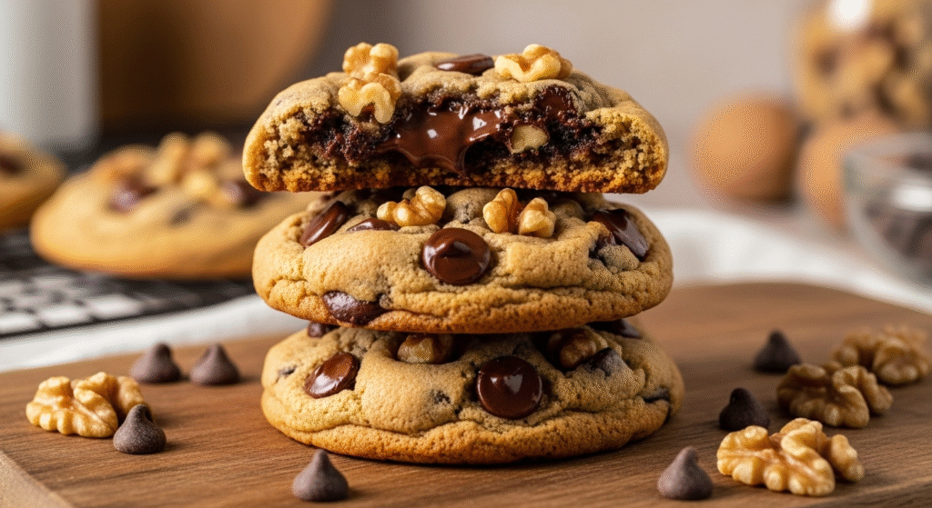 Chewy Chocolate Chip Walnut Cookies