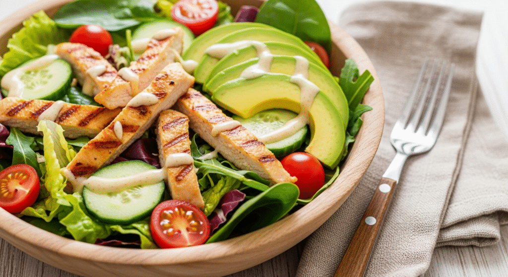 Chicken Avocado Salad in 10 Minutes