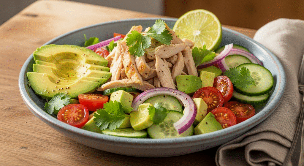 Chicken Avocado Salad in 10 Minutes