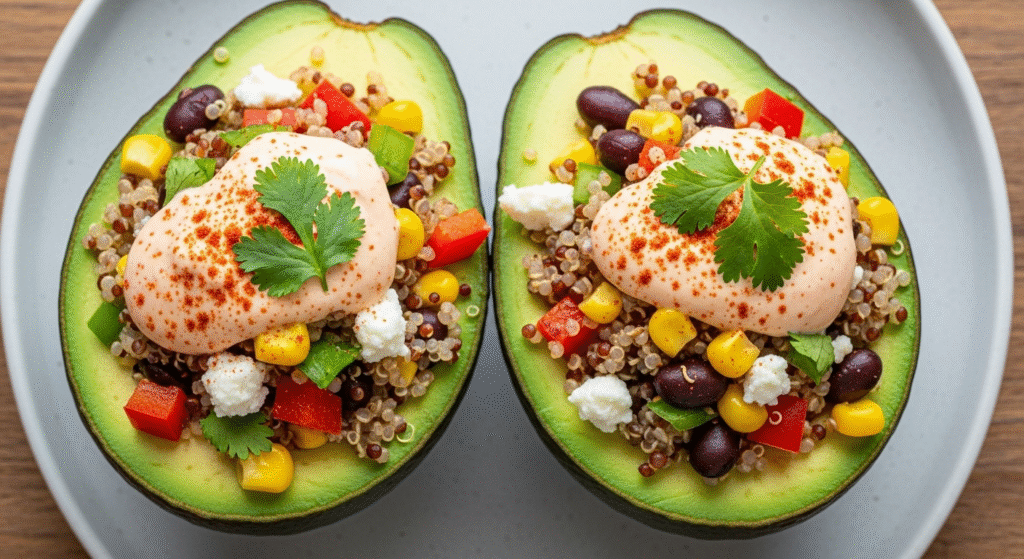 Stuffed Avocado Halves in 5 Minutes
