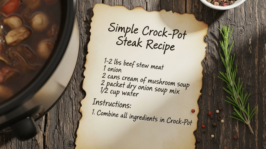 Simple Crock-Pot Steak Recipe