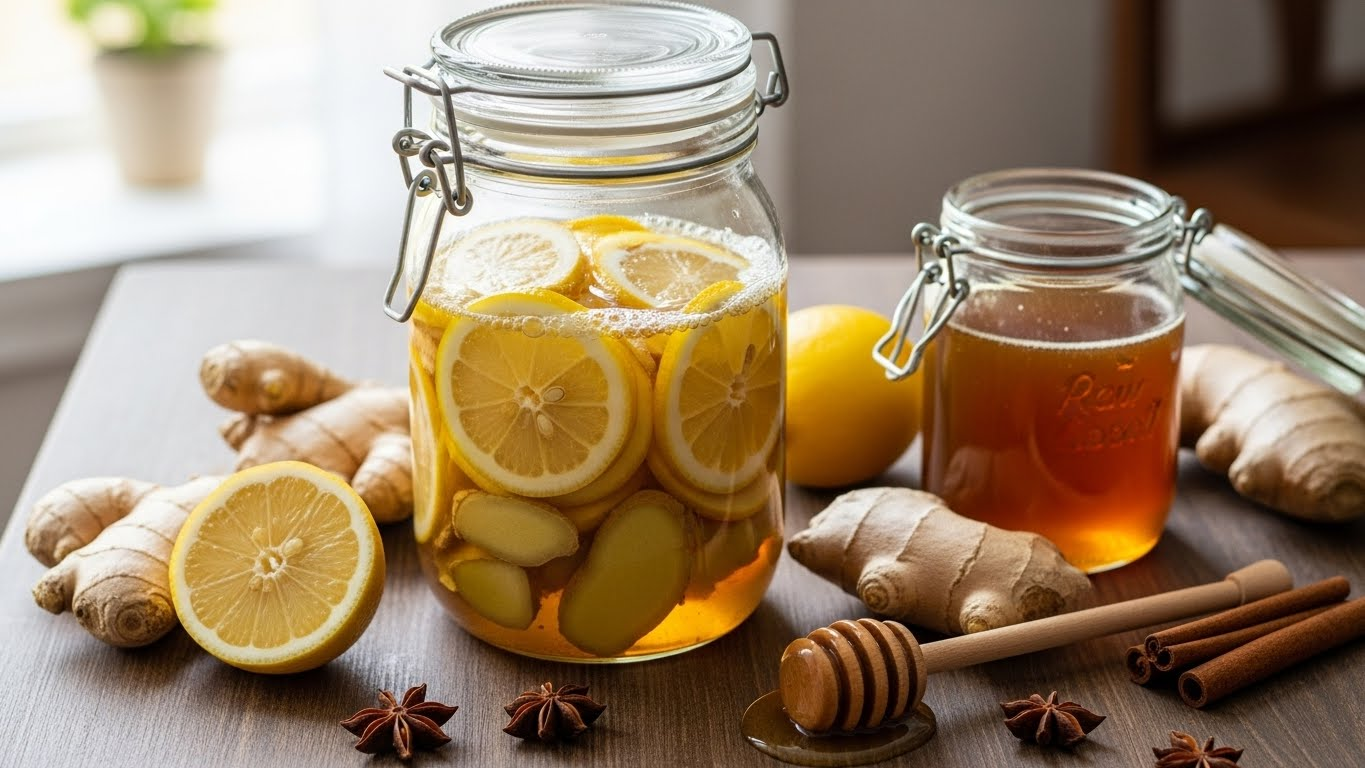 Honey Fermented Lemon Ginger Recipe