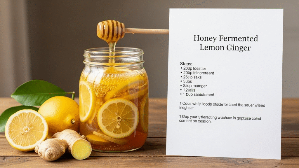 Honey Fermented Lemon Ginger Recipe for Better Health